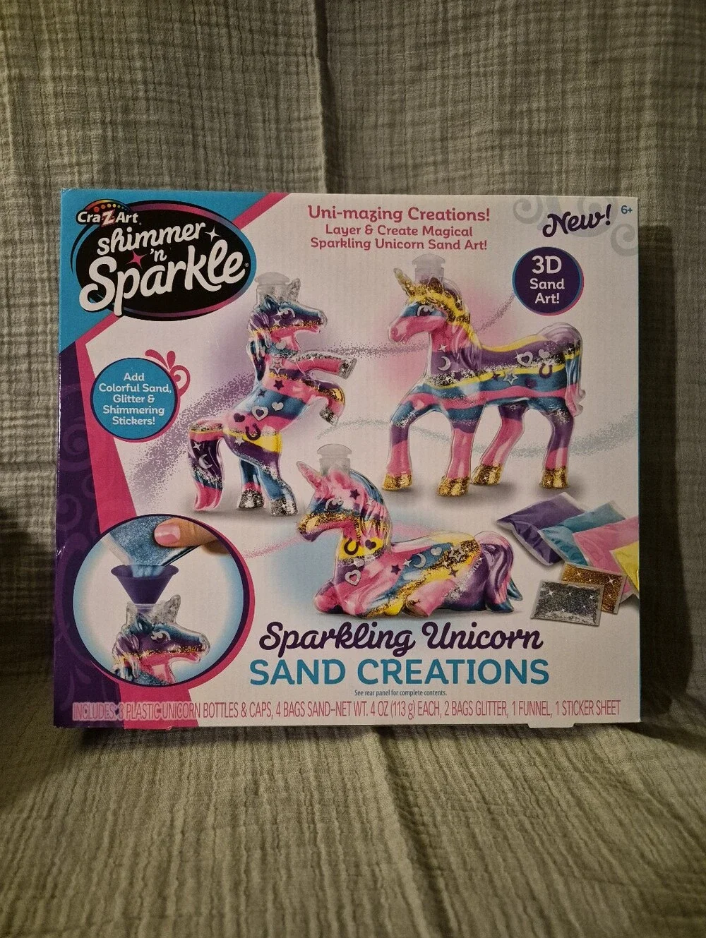 Shimmer 'n Sparkle Sparkling Unicorn Sand Creations - Pink & Purple -A